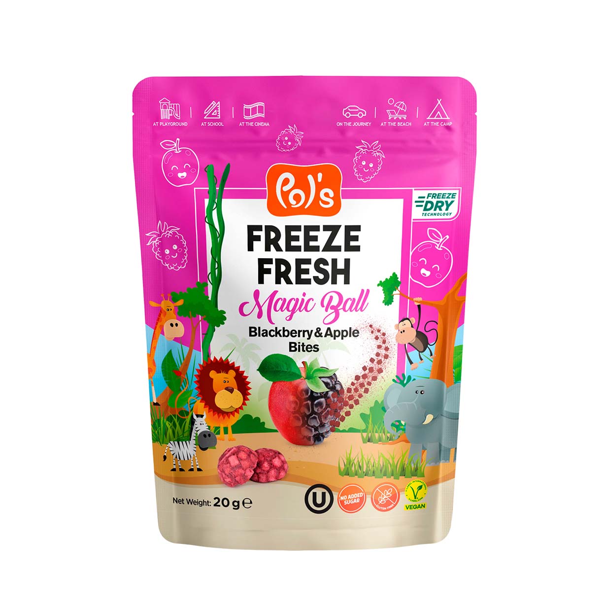 Freeze Dried Magic Ball Blackberry & Apple Bites